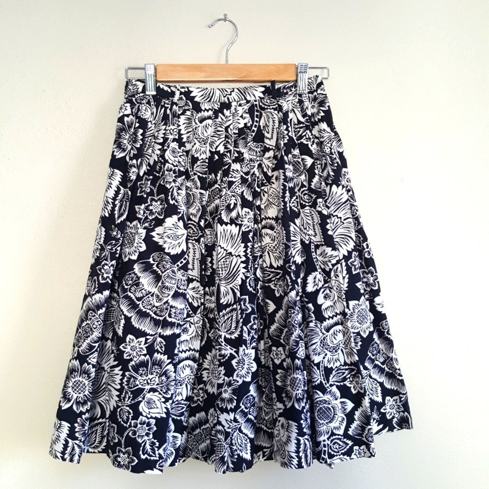 Vintage 1950's Janis Sue Floral Swing Skirt